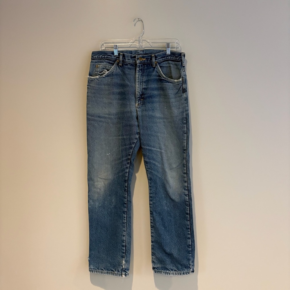 Vintage LL Bean 100% Cotton Made in the USA Flannel Lined Jeans Size 36/32